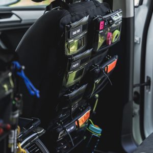 Vehicle interior storage and organization accessories