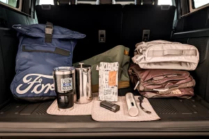 Organized vehicle trunk storage and travel gear