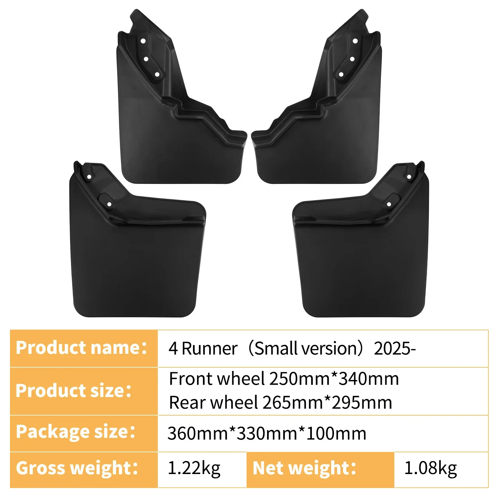 Toyota 4Runner 2025 Soft Rubber Fender Flares / Wheel Arch Extensions - Image 3